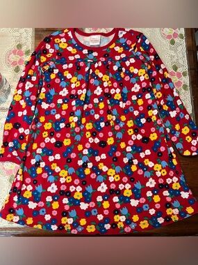 Hanna Andersson Red Floral A-Line Dress